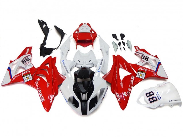 2009-2014 White Red BMW S1000RR Motorcycle Fairings UK Stores