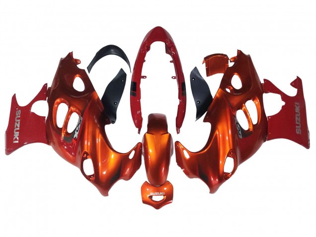 2004-2006 Burnt Oange White Logo Suzuki GSX600F/GSX750F Motorcycle Fairings UK Stores