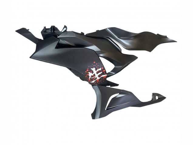 2023-2025 Black White with Flower Kawasaki ZX6R Motorcycle Fairings UK Stores