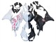 2023-2025 Black White with Flower Kawasaki ZX6R Motorcycle Fairings UK Stores