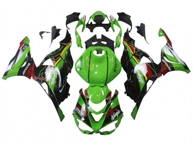 2023-2025 Green Black Red Yellow Dunlop Kawasaki ZX6R Motorcycle Fairings UK Stores