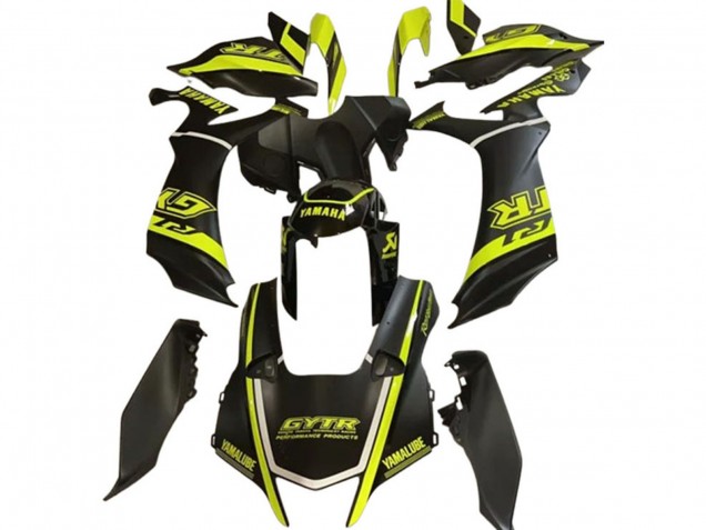 2020-2025 Glossy Black Fluorescent Yellow Yamaha YZF 1000 R1 Motorcycle Fairings UK Stores