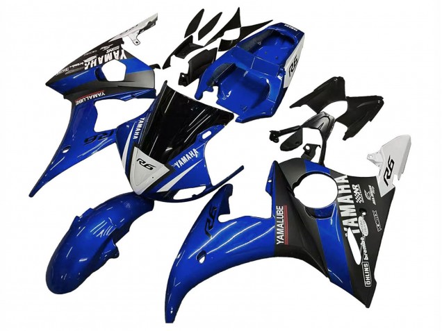 2006-2009 Blue White Glossy Black Yamalube Yamaha YZF R6S Motorcycle Fairings UK Stores