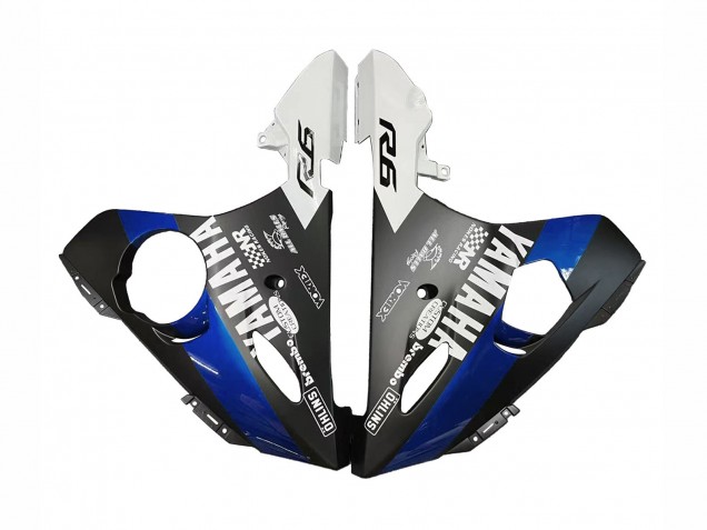2006-2009 Blue White Glossy Black Yamalube Yamaha YZF R6S Motorcycle Fairings UK Stores