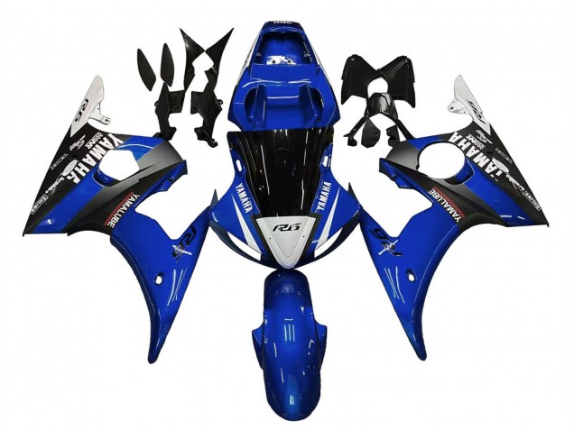 2006-2009 Blue White Glossy Black Yamalube Yamaha YZF R6S Motorcycle Fairings UK Stores