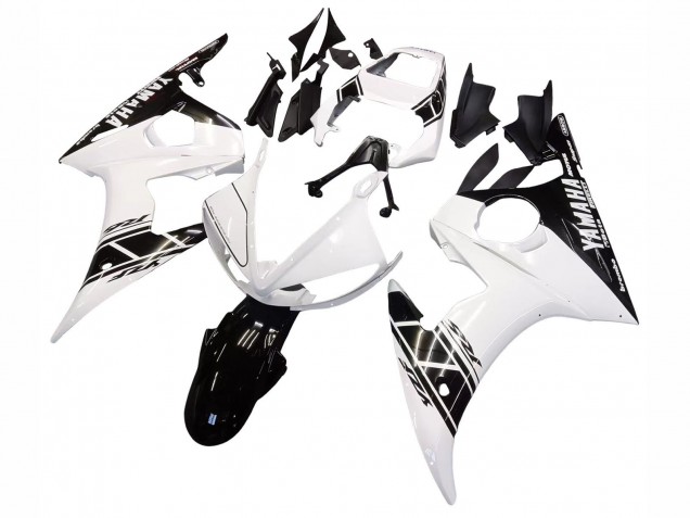 2003-2004 White Glossy Black Yamaha YZF R6 Motorcycle Fairing UK Stores