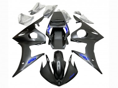 2003-2004 Matte Black Blue Yamaha YZF R6 Motorcycle Fairings UK Stores