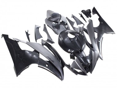 2008-2016 Grey Black Carbon Fiber Style Yamaha YZF 600 R6 Motorcycle Fairings UK Stores