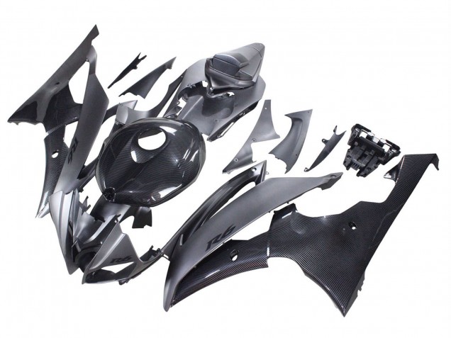 2008-2016 Grey Black Carbon Fiber Style Yamaha YZF 600 R6 Motorcycle Fairings UK Stores