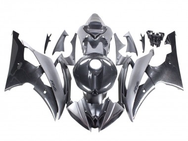 2008-2016 Grey Black Carbon Fiber Style Yamaha YZF 600 R6 Motorcycle Fairings UK Stores