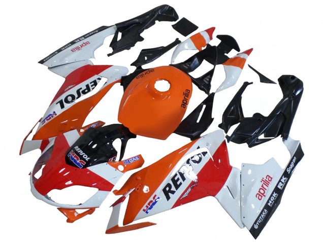 2006-2011 White Orange Red Repsol Aprilia RS125 Motorcycle Fairings UK Stores