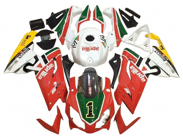 2006-2011 White Red Green Aprilia RS125 Motorcycle Fairings UK Stores