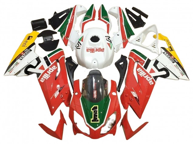 2006-2011 White Red Green Aprilia RS125 Motorcycle Fairings UK Stores