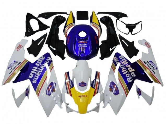 2006-2011 White Blue Yellow Rothmans Aprilia RS125 Motorcycle Fairings UK Stores