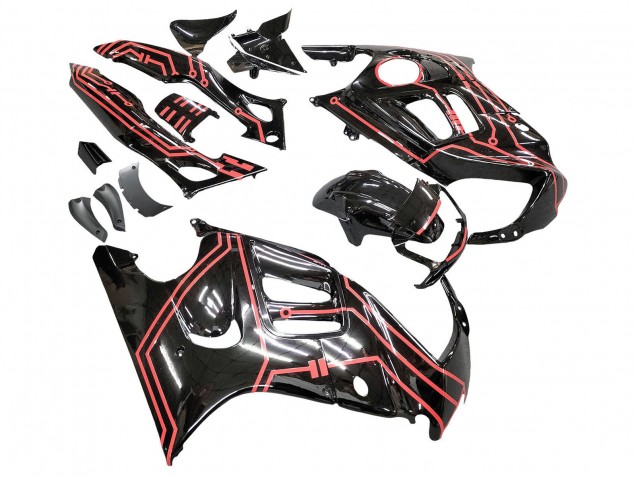 1997-1998 Red Glossy Black Honda CBR600 F3 Motorcycle Fairing Kits UK Stores