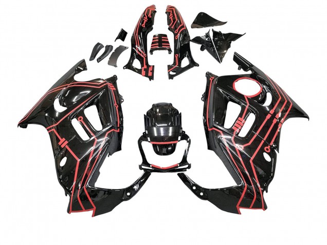 1997-1998 Red Glossy Black Honda CBR600 F3 Motorcycle Fairing Kits UK Stores
