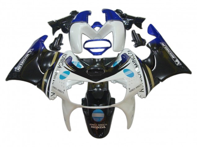 1998-1999 White Blue Glossy Black Konica Minolta Honda CBR900RR 919 Motorcycle Fairings UK Stores