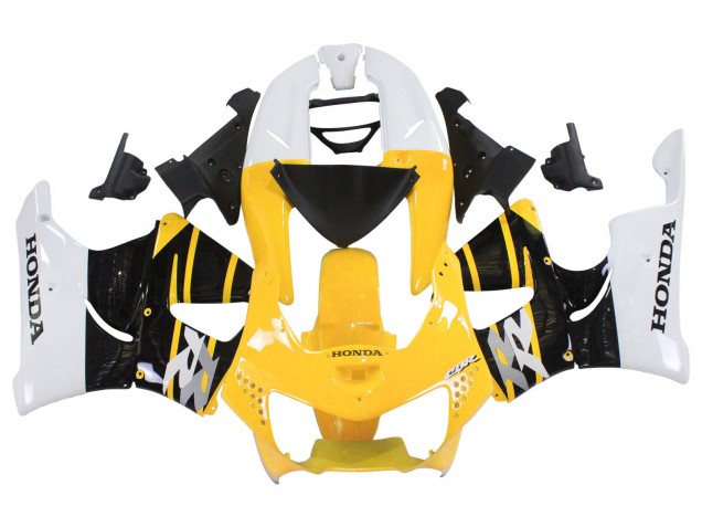 1998-1999 White Yellow Glossy Black Honda CBR900RR 919 Motorcycle Fairings UK Stores