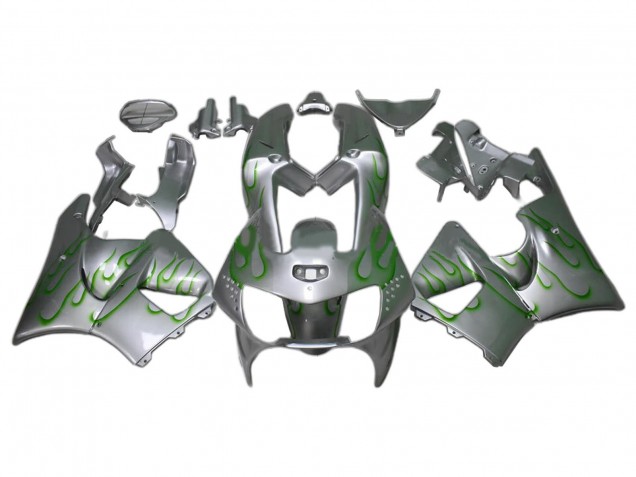1998-1999 Silver Green Flame Honda CBR900RR 919 Motorcycle Fairings UK Stores