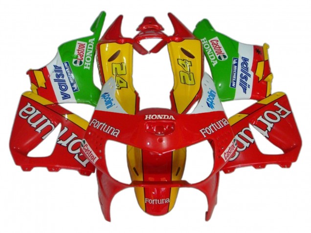 1998-1999 Red Yellow Green White Fortuna Castrol Honda CBR900RR 919 Motorcycle Fairings UK Stores