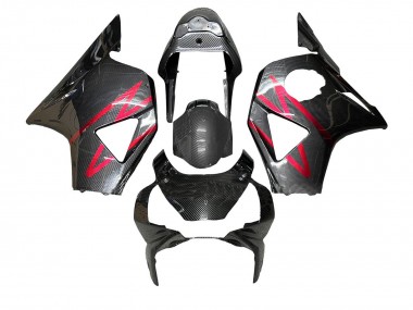 2002-2003 Black Carbon Fiber Red Stripe Honda CBR900RR 954 Motorcycle Fairings UK Stores