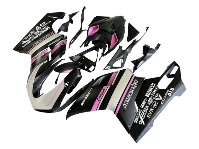 2007-2014 White Pink Glossy Black Connie Ducati 848 Motorcycle Fairings UK Stores