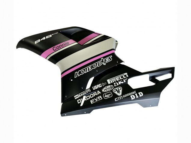 2007-2014 White Pink Glossy Black Connie Ducati 848 Motorcycle Fairings UK Stores