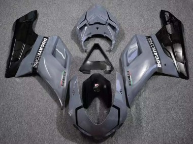 2007-2014 Grey Glossy Black Corse Ducati 848 Motorcycle Fairings UK Stores