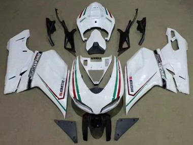 2007-2014 White Red Green Black Corse Ducati 1198 Motorcycle Fairings UK Stores