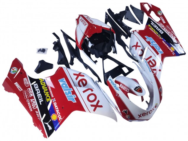 2007-2014 White Red Glossy Black Valsir Xerox Ducati 848/1098/1198 Motorcycle Fairings UK Stores