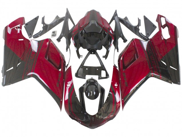 2007-2014 Red Glossy Black Ducati 848 Motorcycle Fairing UK Stores
