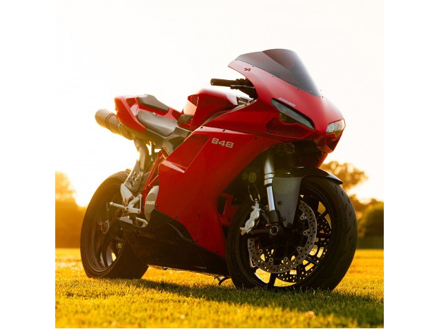 2007-2014 Red Glossy Black Ducati 848 Motorcycle Fairings UK Stores