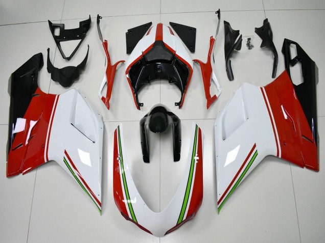 2007-2014 White Red Green Glossy Black Ducati 848/1098/1198 Motorcycle Fairings UK Stores