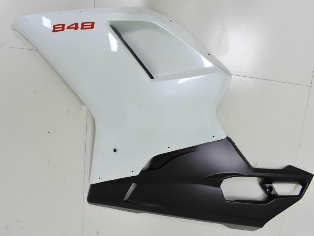 2007-2014 White Matte Black Ducati 848 Motorcycle Fairings UK Stores