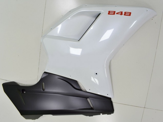 2007-2014 White Matte Black Ducati 848 Motorcycle Fairings UK Stores