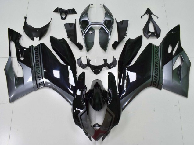 2011-2014 Grey Glossy Black Ducati Panigale 1199 Motorcycle Fairings UK Stores