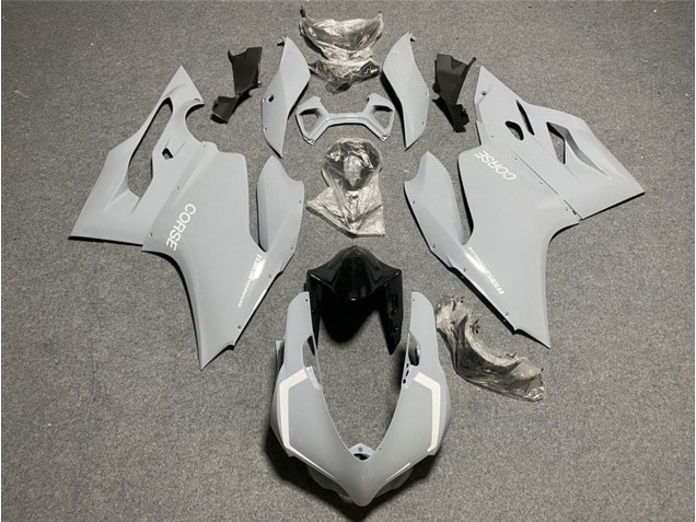 2011-2014 Light Nardo Grey White Corse Ducati 1199 Motorcycle Fairings UK Stores