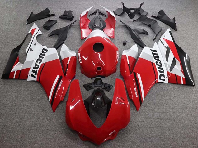2015-2020 White Red Glossy Black Ducati 959 Bike Fairings UK Stores