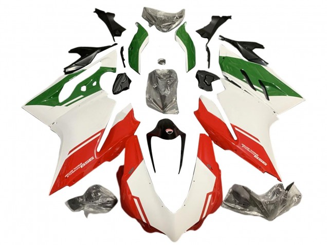 2015-2020 White Red Green Ducati 959 Motorcycle Fairings UK Stores