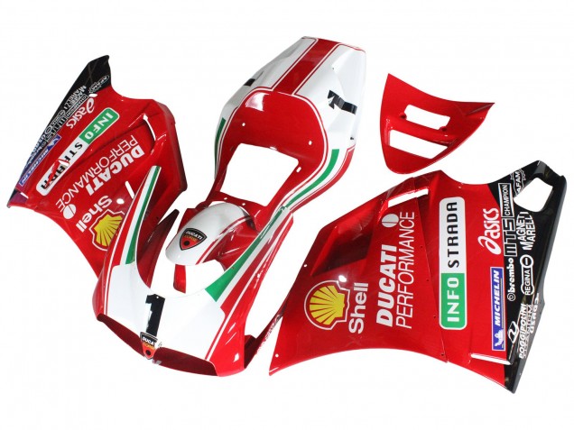 1993-2005 White Red Yellow Green Glossy Black Performance Ducati 748/916/996/998 Motorcycle Fairings UK Stores