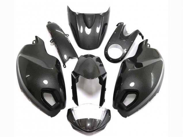 2008-2012 Black Carbon Fiber Style Ducati Monster 696 796 1100 1100S Motorcycle Fairings UK Stores