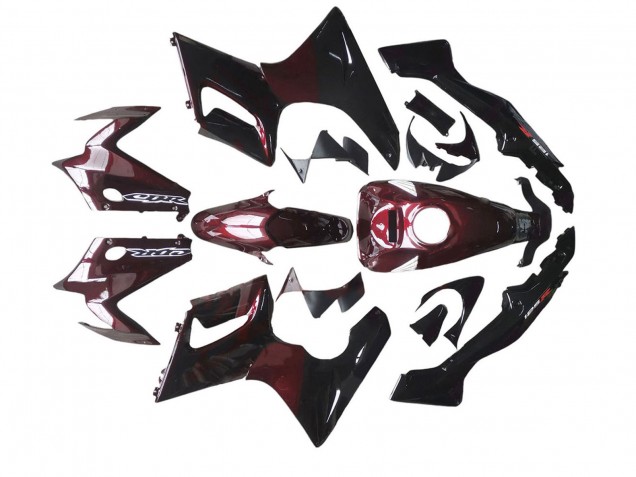 2002-2006 Glossy Black Red Flame Honda CBR125R Motorcycle Fairings UK Stores