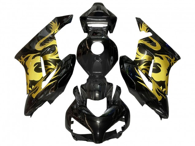 2004-2005 Gold Glossy Black Dragon Honda CBR1000RR Motorcycle Fairings UK Stores