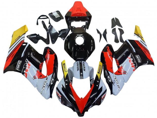 2004-2005 Yellow Red White Glossy Red Bull Repsol HRC Honda CBR1000RR Motorcycle Fairings UK Stores
