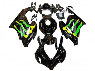 2004-2005 Glossy Black Yellow Green Monster Honda CBR1000RR Motorcycle Fairings UK Stores