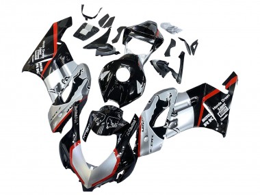 2004-2005 Silver Glossy Black Red Stripe Honda CBR1000RR Motorcycle Fairings UK Stores