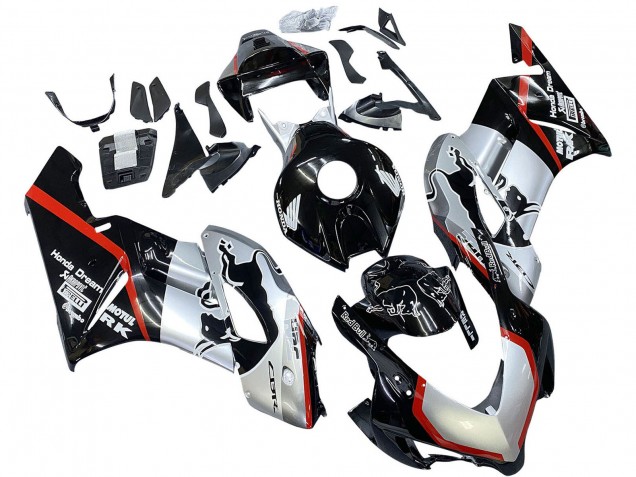 2004-2005 Silver Glossy Black Red Stripe Honda CBR1000RR Motorcycle Fairings UK Stores
