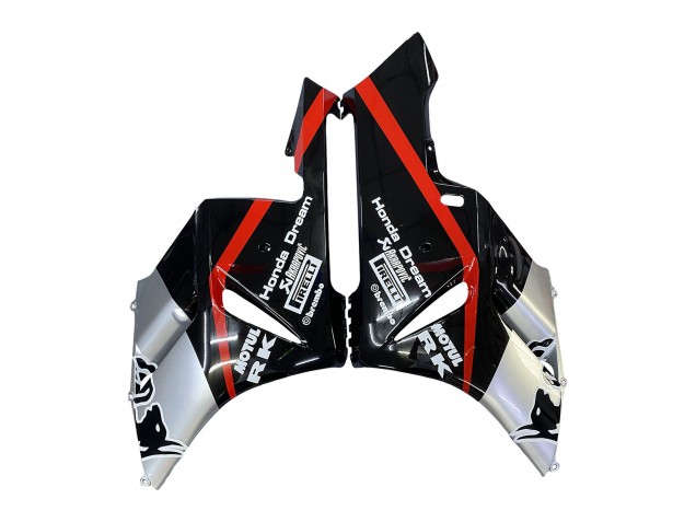 2004-2005 Silver Glossy Black Red Stripe Honda CBR1000RR Motorcycle Fairings UK Stores