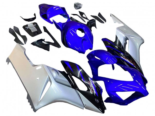 2004-2005 Silver Blue Glossy Black Honda CBR1000RR Motorcycle Fairings UK Stores