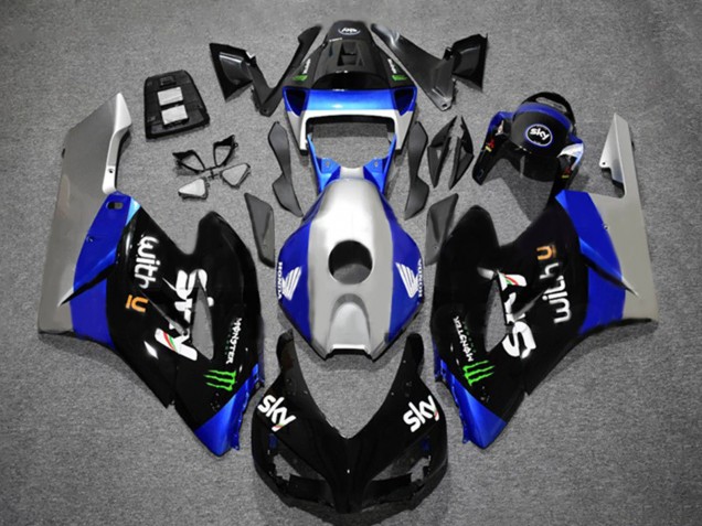 2004-2005 Silver Blue Glossy Black Green Monster Sky Honda CBR1000RR Motorcycle Fairings UK Stores